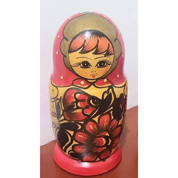 Handmade 5 Russian Nesting Dolls Complete Set - Picture 2 of 7